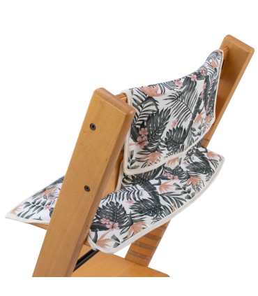 Set 3 cojines evolutivos para trona Stokke Tripp Trapp - Vista 3/4 Trasera African Sunset