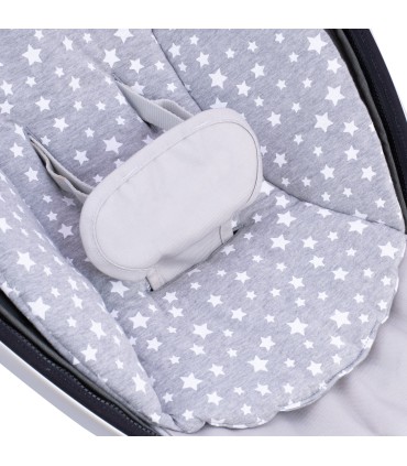 Cojín Reductor para hamaca Mamaroo 4moms White Star - Detalle Ojales