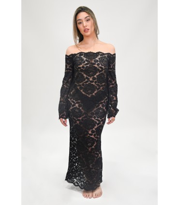 Vestido Lencero Negro  - 1