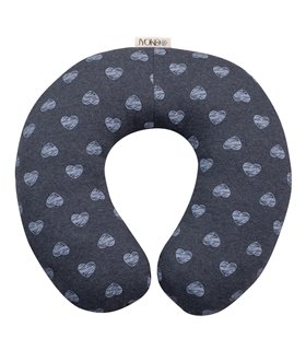 Almofada de Viagem - Coração Azul Vista Frontal