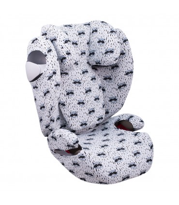 Funda para Cybex Solution M-S-Fix - Vista 3/4 Racoon Town