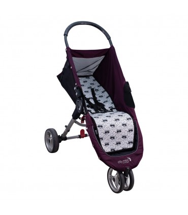 Jogger City mini y Joolz - Vista 3/4 desplegada Racoon Town