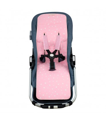 cochecito gemelar - Vista frontal Pink sparkles