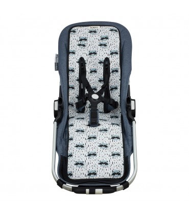 cochecito gemelar - Vista frontal White star 