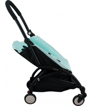Babyzen Yoyo - Vista lateral reclinado Mint Sparkles
