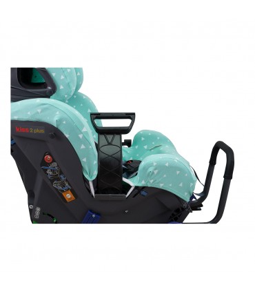 Klippan Kiss 2 - Vista lateral con asas extendidas Mint Sparkles