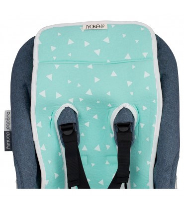 cochecito gemelar - Detalle superior Mint sparkles