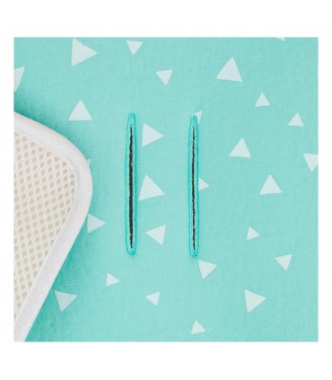 cochecito gemelar - Detalle ojal Mint sparkles