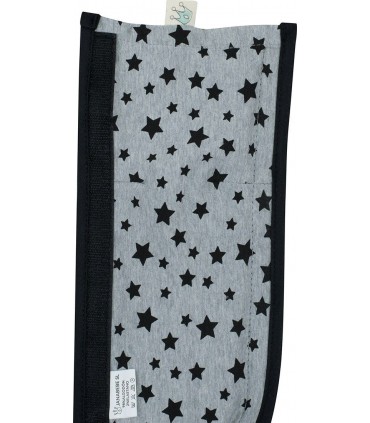 Funda protectora cubre asa gemelar - Detalle velcro Black star