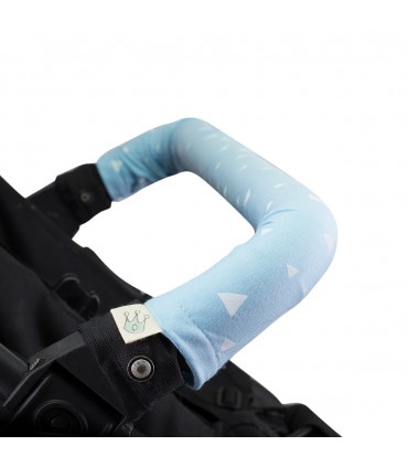 Funda protectora cubre asa gemelar - Vista lateral Blue sparkles