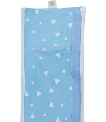 Funda protectora cubre asa gemelar - Detalle velcro Blue sparkles