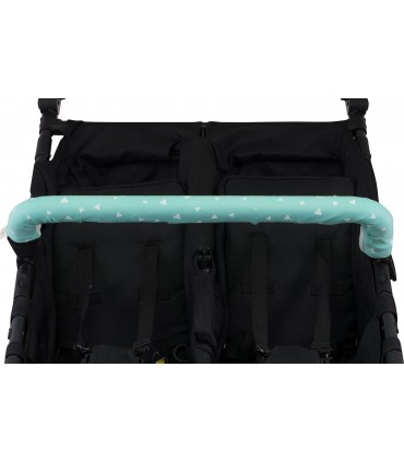 Funda protectora cubre asa gemelar - Vista frontal Mint sparkles