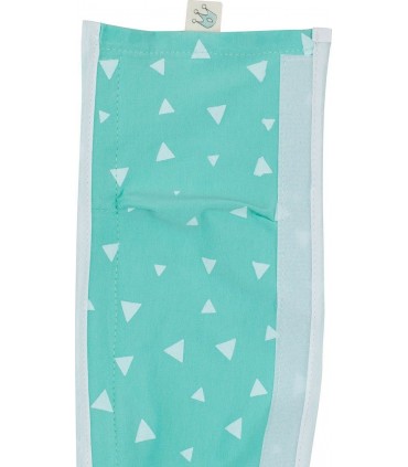 Funda protectora cubre asa gemelar - Detalle velcro Mint sparkles