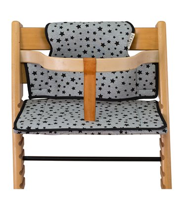 Stokke Tripp trapp - Vista frontal con retenedor Black Star