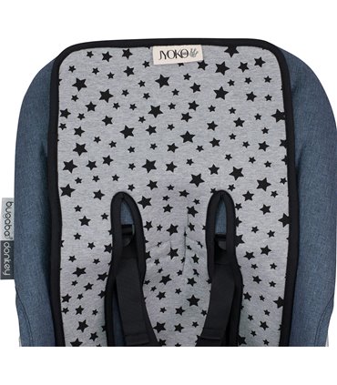 cochecito gemelar - Detalle ojal Black star