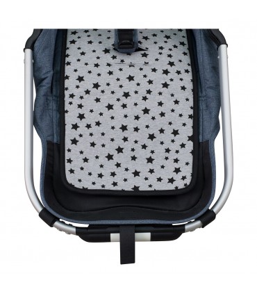 cochecito gemelar - Detalle inferior Black star